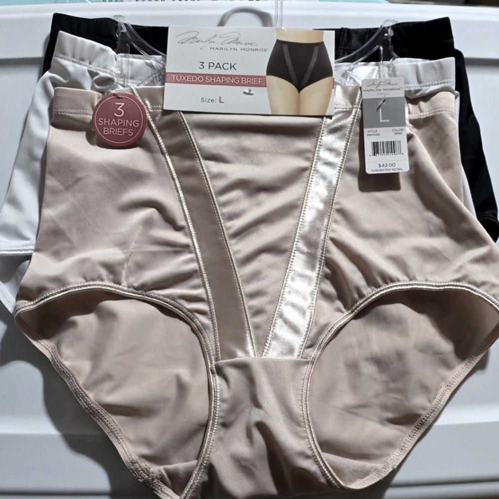Marilyn Monroe Multicolored Shaping Briefs 3-pack Size L Wome…
